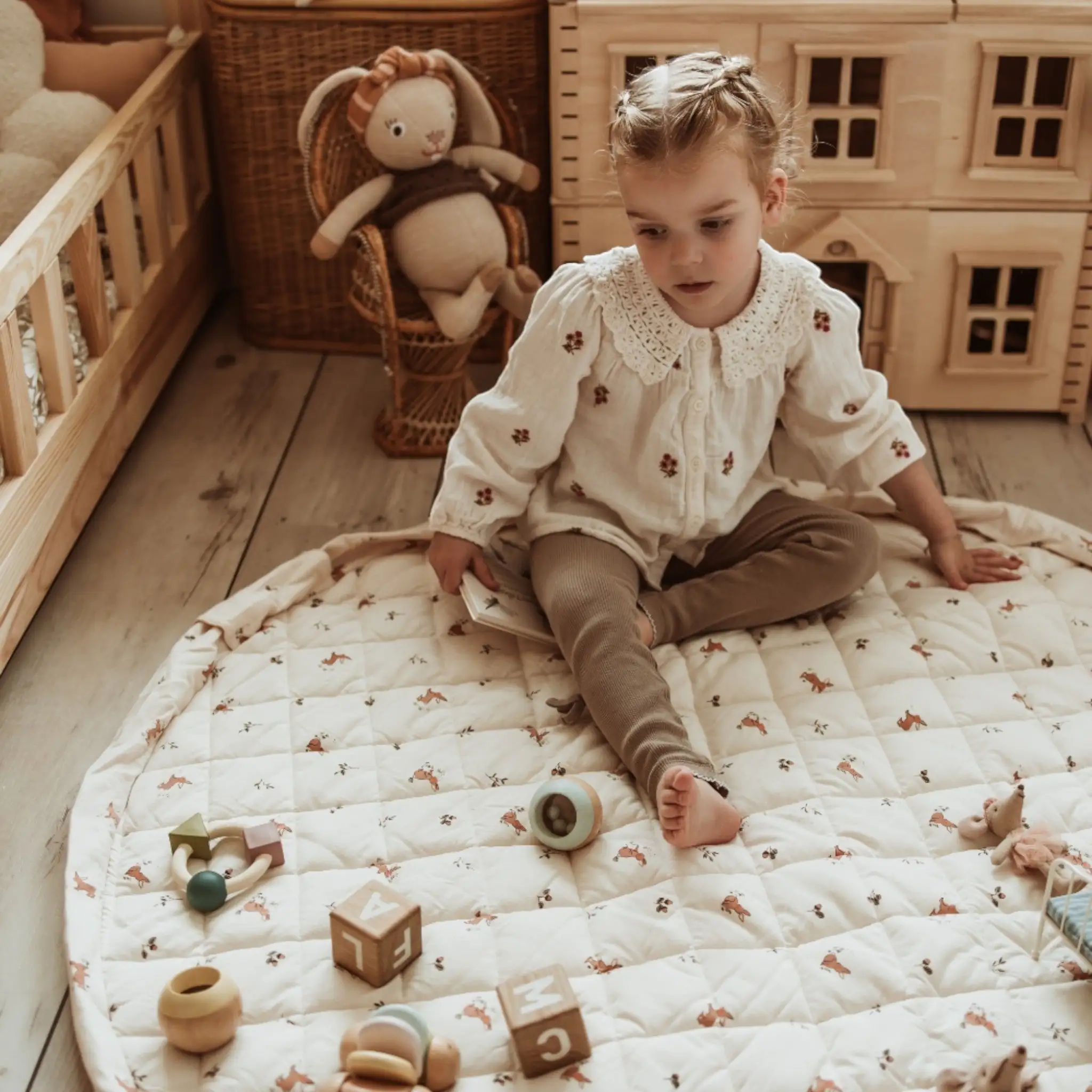 PLAY&GO. Baby play mat made of organic cotton 3-in-1. Rabbit - Image 3