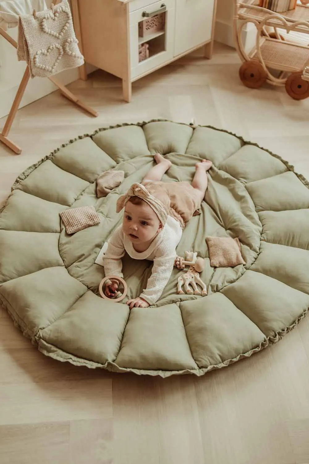 PLAY&GO. Soft play mat - baby nest - 3-in-1 bag. Meadow Green - Image 2