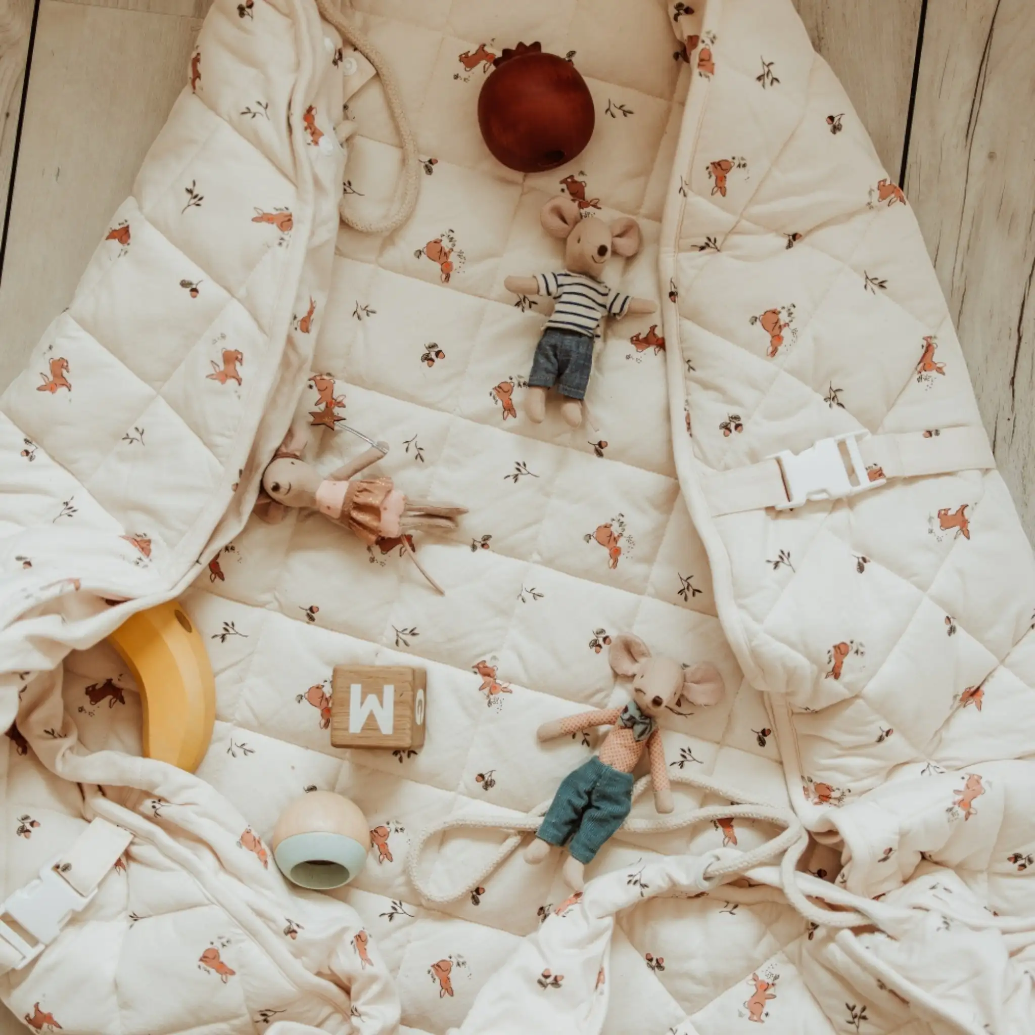 PLAY&GO. Baby play mat made of organic cotton 3-in-1. Rabbit - Image 5