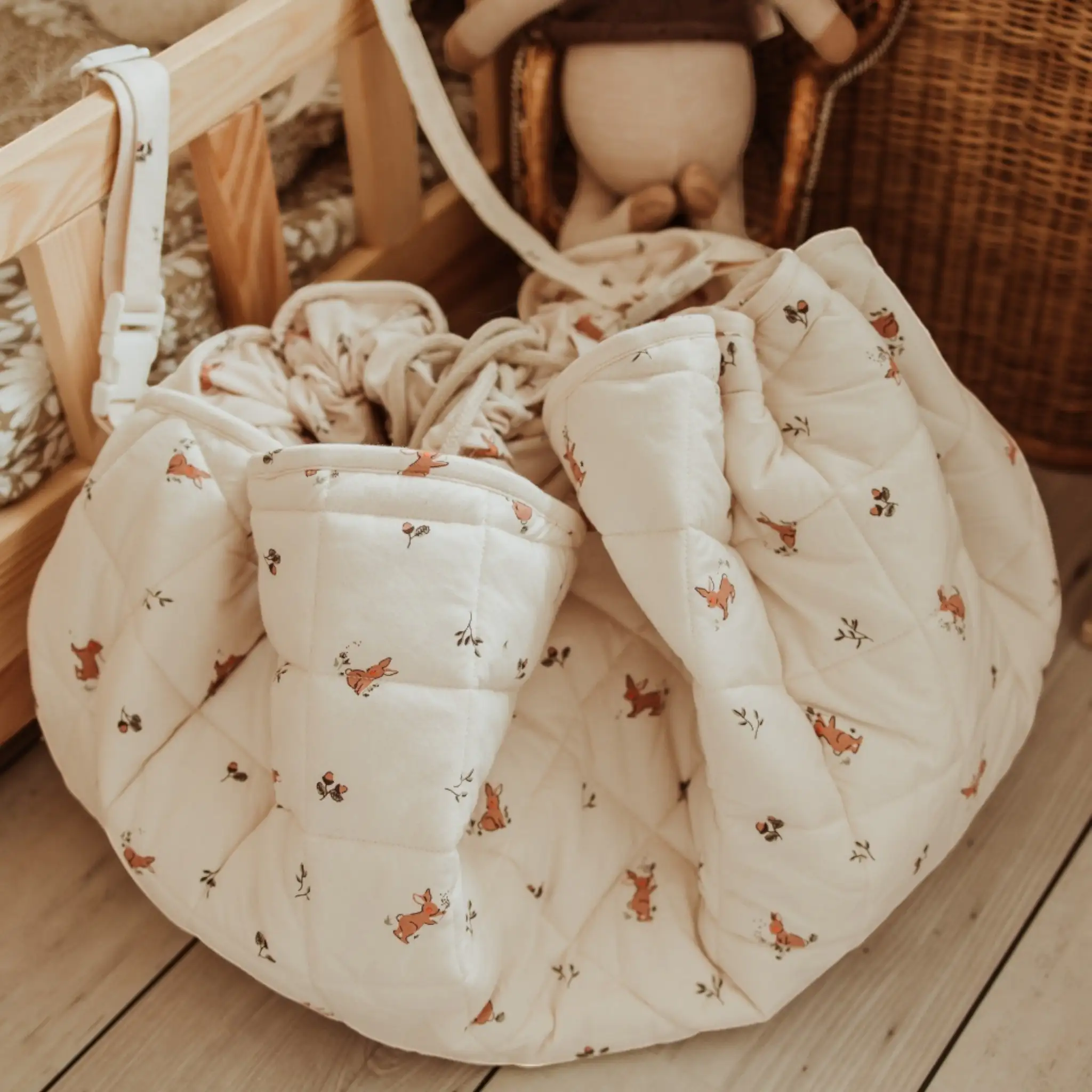 PLAY&GO. Baby play mat made of organic cotton 3-in-1. Rabbit - Image 7